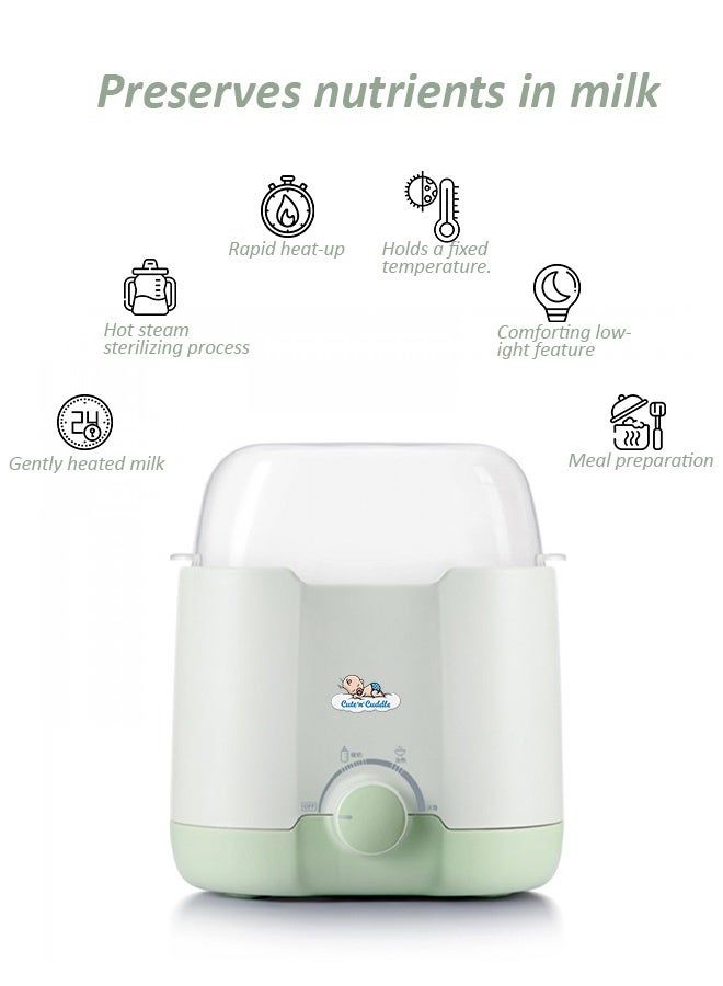 Cute 'n' Cuddle Portable Baby Milk Warmer Fast Electric Portable Milk Warmer for Travel  Dual Heating for Breast Milk & Water | Fast Bottle Warmer with Glass Lid & Steam Holder | Plug-in Design, BPA-Free, Ideal for Home & Travel Use  Newborns & Toddlers, USB Charging, Temperature Control, Travel Friendly  Ideal for Newborns, Infants & Toddlers - Image 5